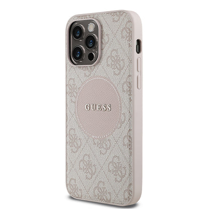 iPhone 14 Pro Max Kılıf Guess Orjinal Lisanslı M-safe Şarj Özellikli Yazı Logolu Circle Classic Kapak