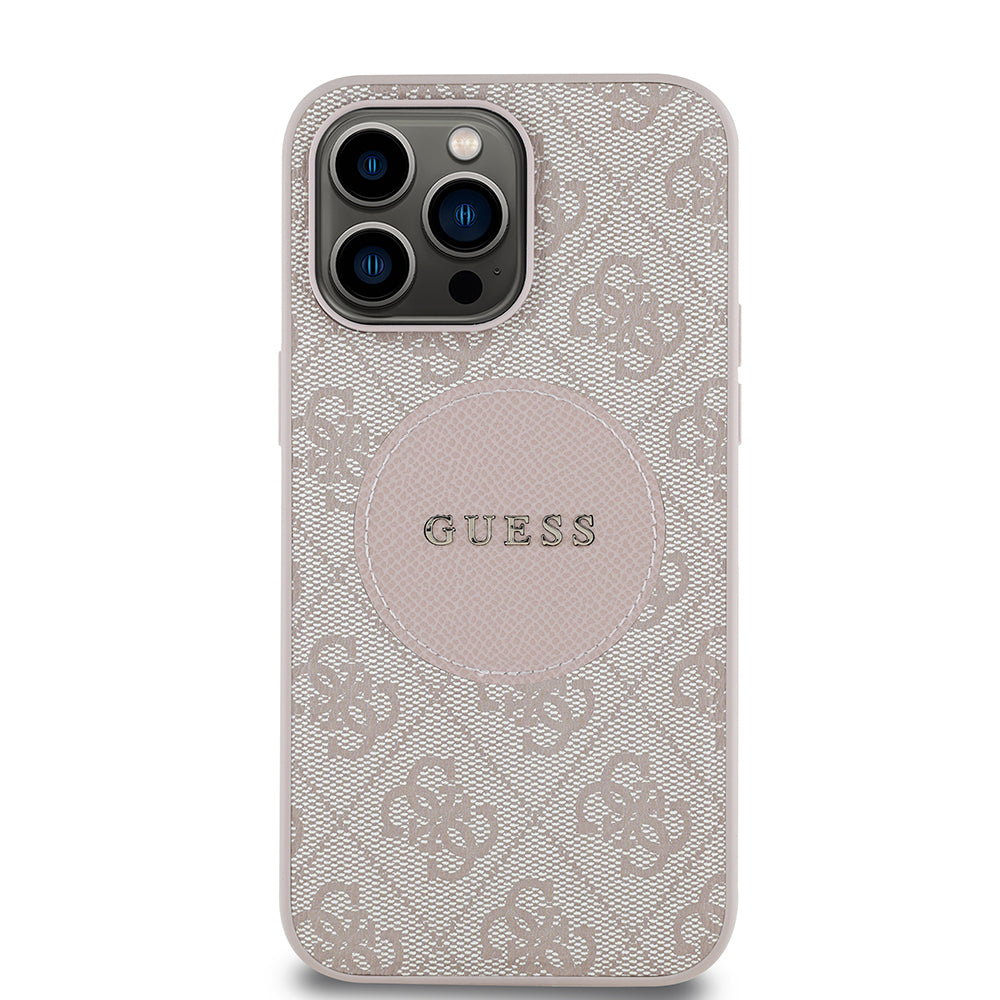 iPhone 14 Pro Max Kılıf Guess Orjinal Lisanslı M-safe Şarj Özellikli Yazı Logolu Circle Classic Kapak
