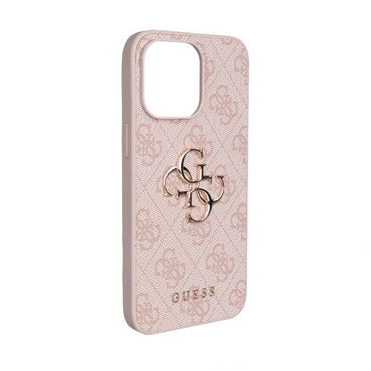 iPhone 14 Pro Max Kılıf Guess Orjinal Lisanslı PU Deri 4G Büyük Metal Logolu Çapraz Vücut Askılı Kapak