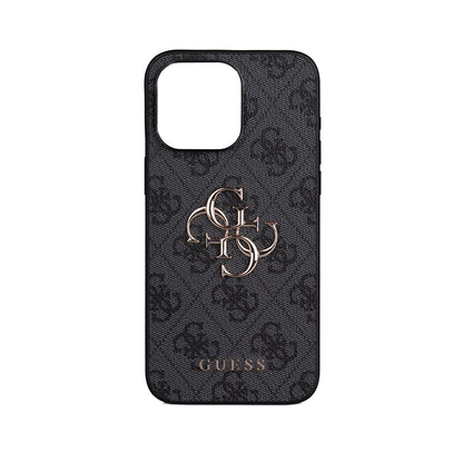 iPhone 14 Pro Max Kılıf Guess Orjinal Lisanslı PU Deri 4G Büyük Metal Logolu Çapraz Vücut Askılı Kapak