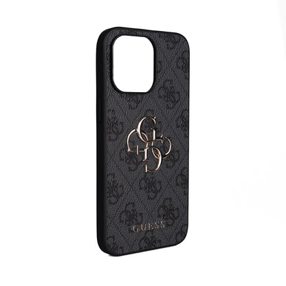 iPhone 14 Pro Max Kılıf Guess Orjinal Lisanslı PU Deri 4G Büyük Metal Logolu Çapraz Vücut Askılı Kapak