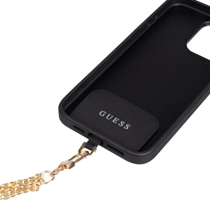 iPhone 14 Pro Max Kılıf Guess Orjinal Lisanslı PU Deri 4G Büyük Metal Logolu Çapraz Vücut Askılı Kapak