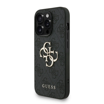 iPhone 14 Pro Max Kılıf Guess Orjinal Lisanslı PU Deri Bilek Askı İpli Metal Büyük 4G ve Yazı Logolu Kapak