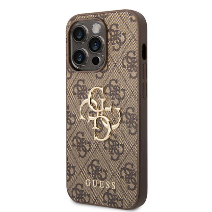 iPhone 14 Pro Max Kılıf GUESS PU Deri Büyük Metal Logo Dizaynlı Kapak