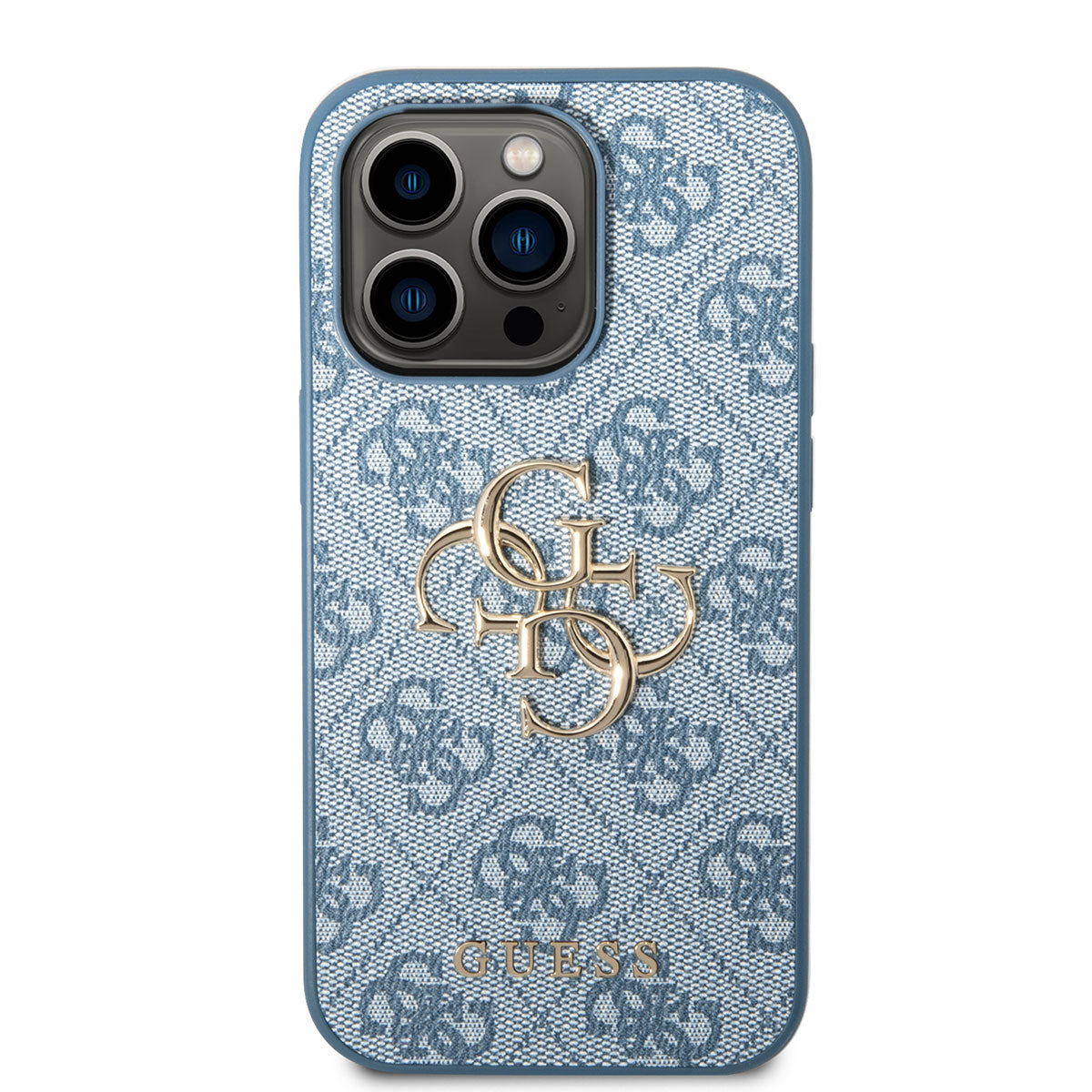 iPhone 14 Pro Max Kılıf GUESS PU Deri Büyük Metal Logo Dizaynlı Kapak