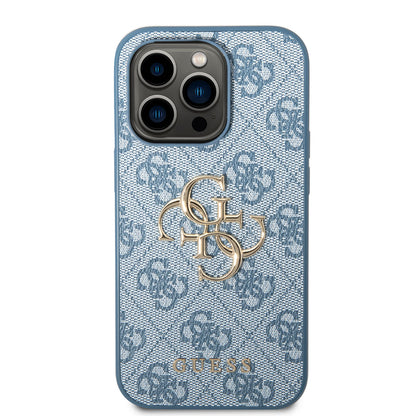iPhone 14 Pro Max Kılıf GUESS PU Deri Büyük Metal Logo Dizaynlı Kapak