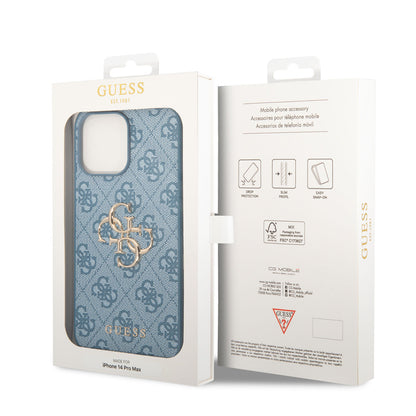 iPhone 14 Pro Max Kılıf GUESS PU Deri Büyük Metal Logo Dizaynlı Kapak