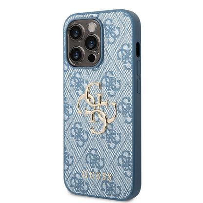 iPhone 14 Pro Max Kılıf GUESS PU Deri Büyük Metal Logo Dizaynlı Kapak