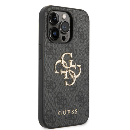 iPhone 14 Pro Max Kılıf GUESS PU Deri Büyük Metal Logo Dizaynlı Kapak