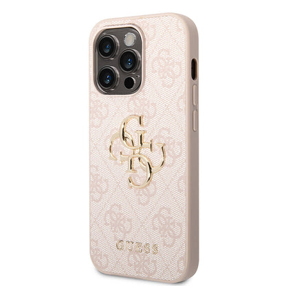 iPhone 14 Pro Max Kılıf GUESS PU Deri Büyük Metal Logo Dizaynlı Kapak