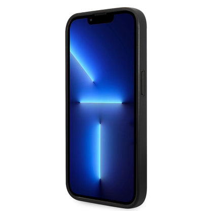 iPhone 14 Pro Max Kılıf GUESS PU Deri Şerit Logo Dizaynlı Kapak