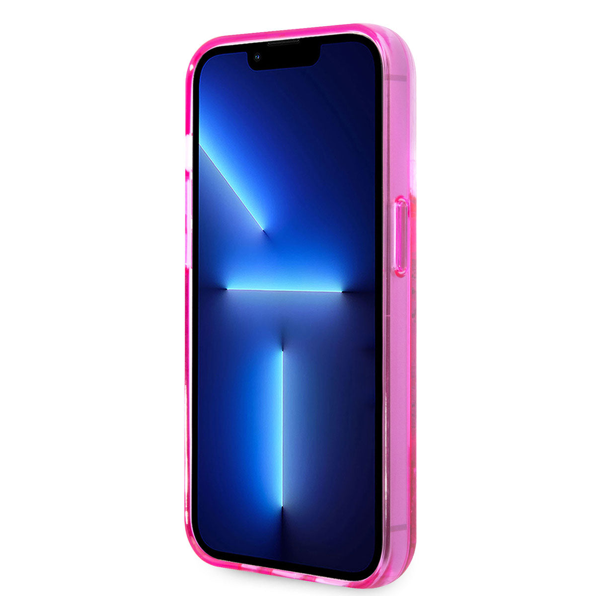 iPhone 14 Pro Max Kılıf GUESS Transparan Sıvılı Simli Dizayn Kapak