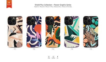 iPhone 14 Pro Max Kılıf HD Desenli Kajsa Shield Plus Flower Graphic Serisi Kapak
