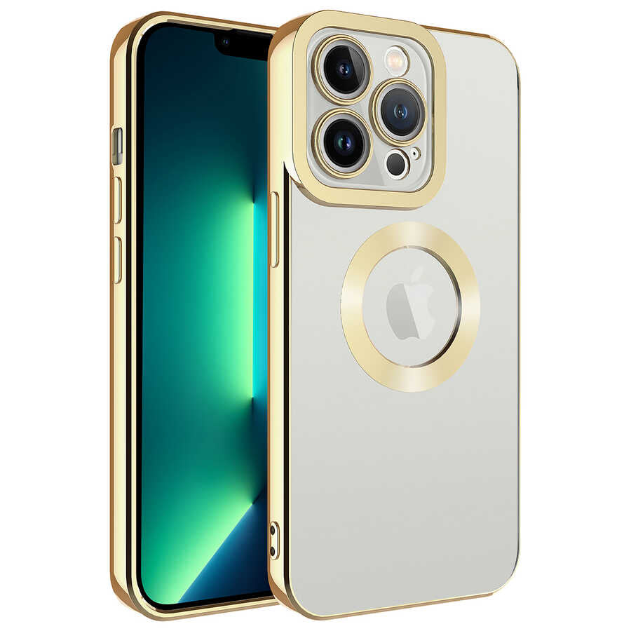 Apple iPhone 14 Pro Max Kılıf Kamera Korumalı Logo Gösteren Zore Omega Kapak