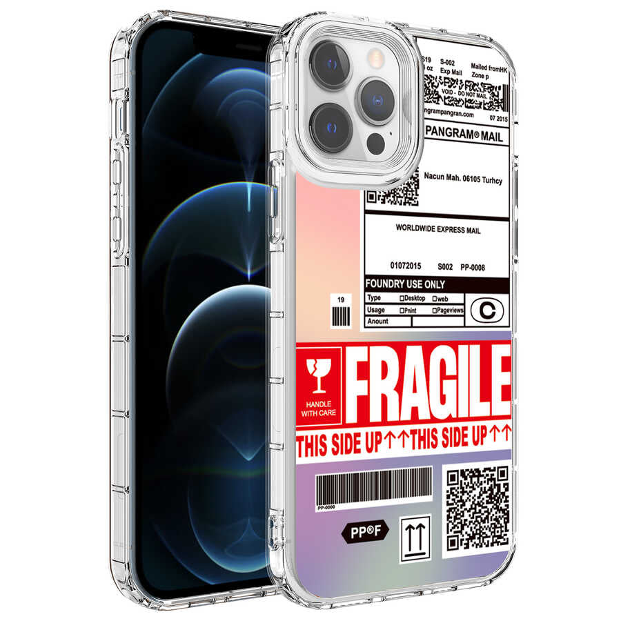 Apple iPhone 14 Pro Max Kılıf Kamera Korumalı Renkli Desenli Sert Silikon Zore Korn Kapak