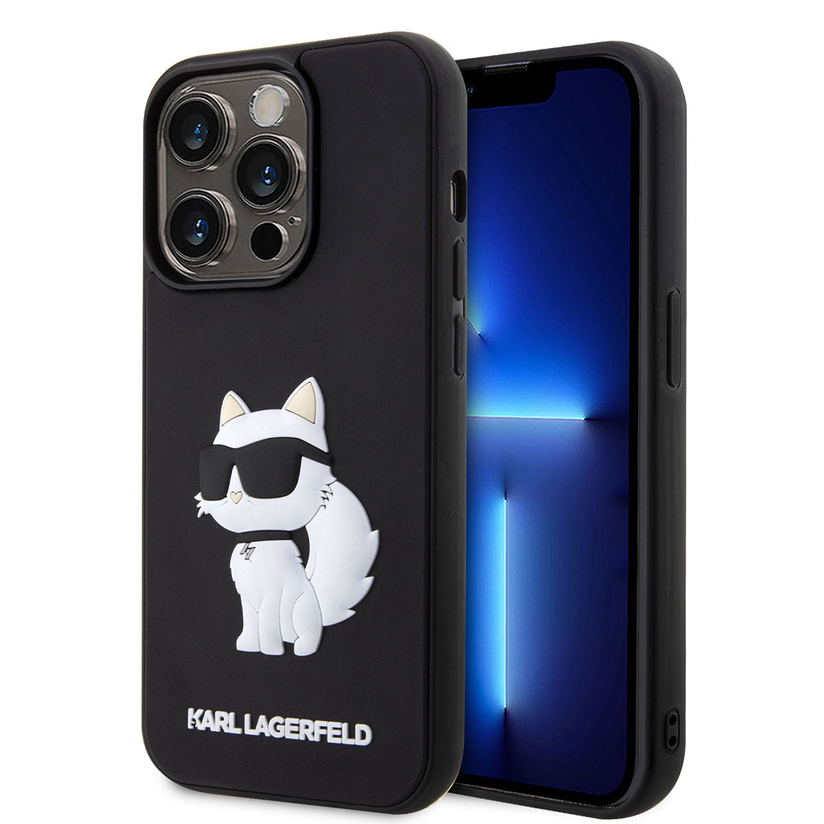 iPhone 14 Pro Max Kılıf Karl Lagerfeld 3D Rubber Choupette Dizayn Kapak