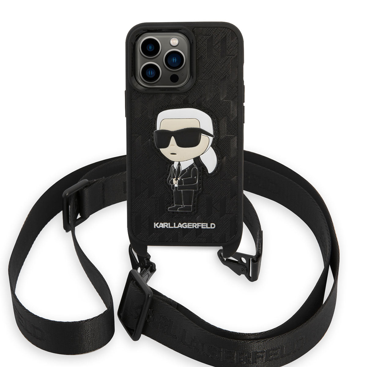 iPhone 14 Pro Max Kılıf Karl Lagerfeld Boyun Askılı Karl Dizayn Kapak