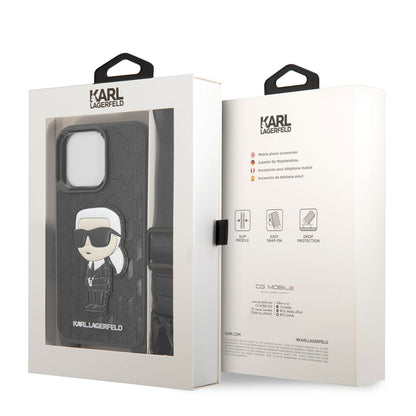 iPhone 14 Pro Max Kılıf Karl Lagerfeld Boyun Askılı Karl Dizayn Kapak