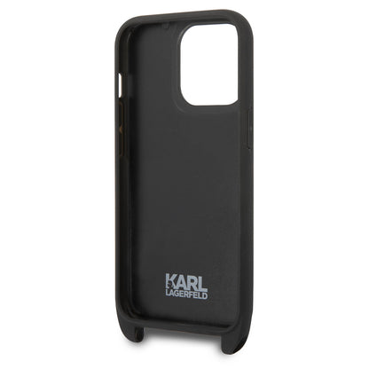 iPhone 14 Pro Max Kılıf Karl Lagerfeld Boyun Askılı Karl Dizayn Kapak