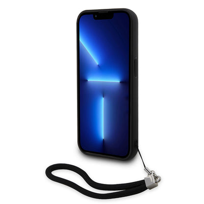 iPhone 14 Pro Max Kılıf Karl Lagerfeld El Askısı İpli Hareketli Pullu Dizayn Kapak