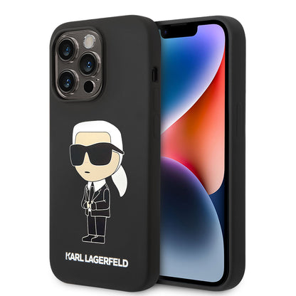 iPhone 14 Pro Max Kılıf Karl Lagerfeld M-safe Şarj Özellikli Silikon Karl Dizayn Kapak