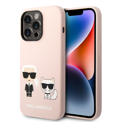 iPhone 14 Pro Max Kılıf Karl Lagerfeld M-safe Şarj Özellikli Silikon K&C Dizayn Kapak