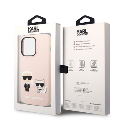 iPhone 14 Pro Max Kılıf Karl Lagerfeld M-safe Şarj Özellikli Silikon K&C Dizayn Kapak