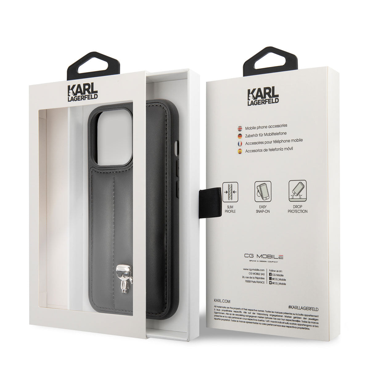 iPhone 14 Pro Max Kılıf Karl Lagerfeld Nylon Puffy Airbag Karl Dizayn Kapak
