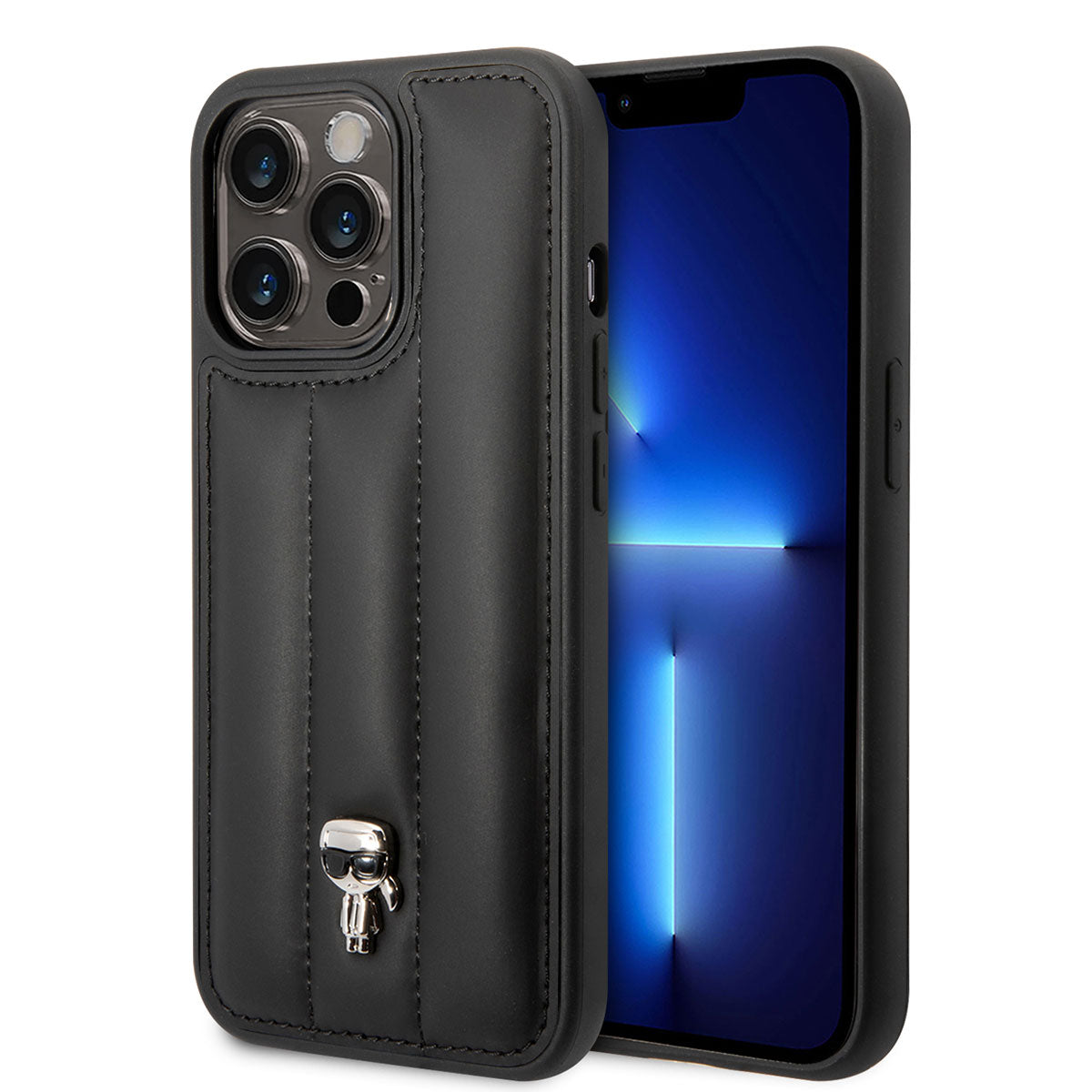 iPhone 14 Pro Max Kılıf Karl Lagerfeld Nylon Puffy Airbag Karl Dizayn Kapak