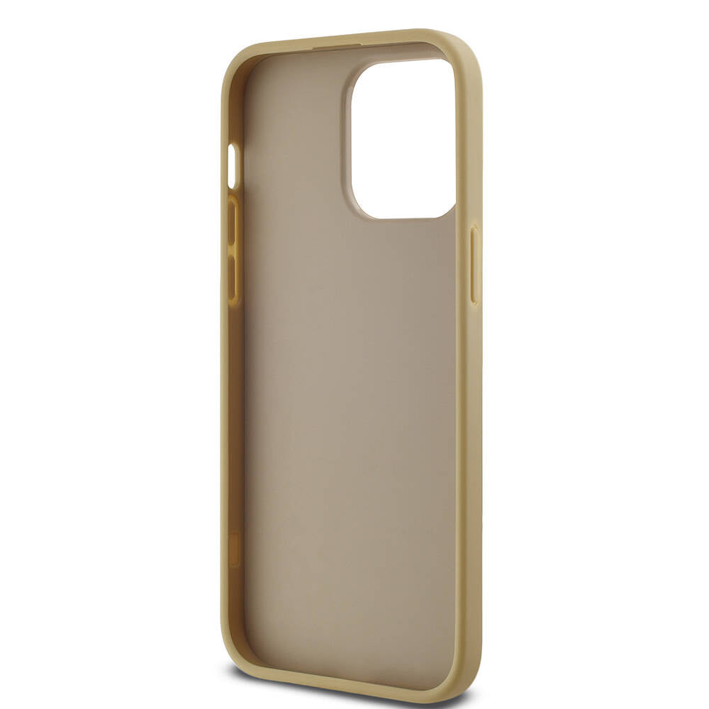 iPhone 14 Pro Max Kılıf Karl Lagerfeld Orjinal Lisanslı 3D KL Yazılı Tüylü Arka Yüzey Saffiano Rhinestones Kapak