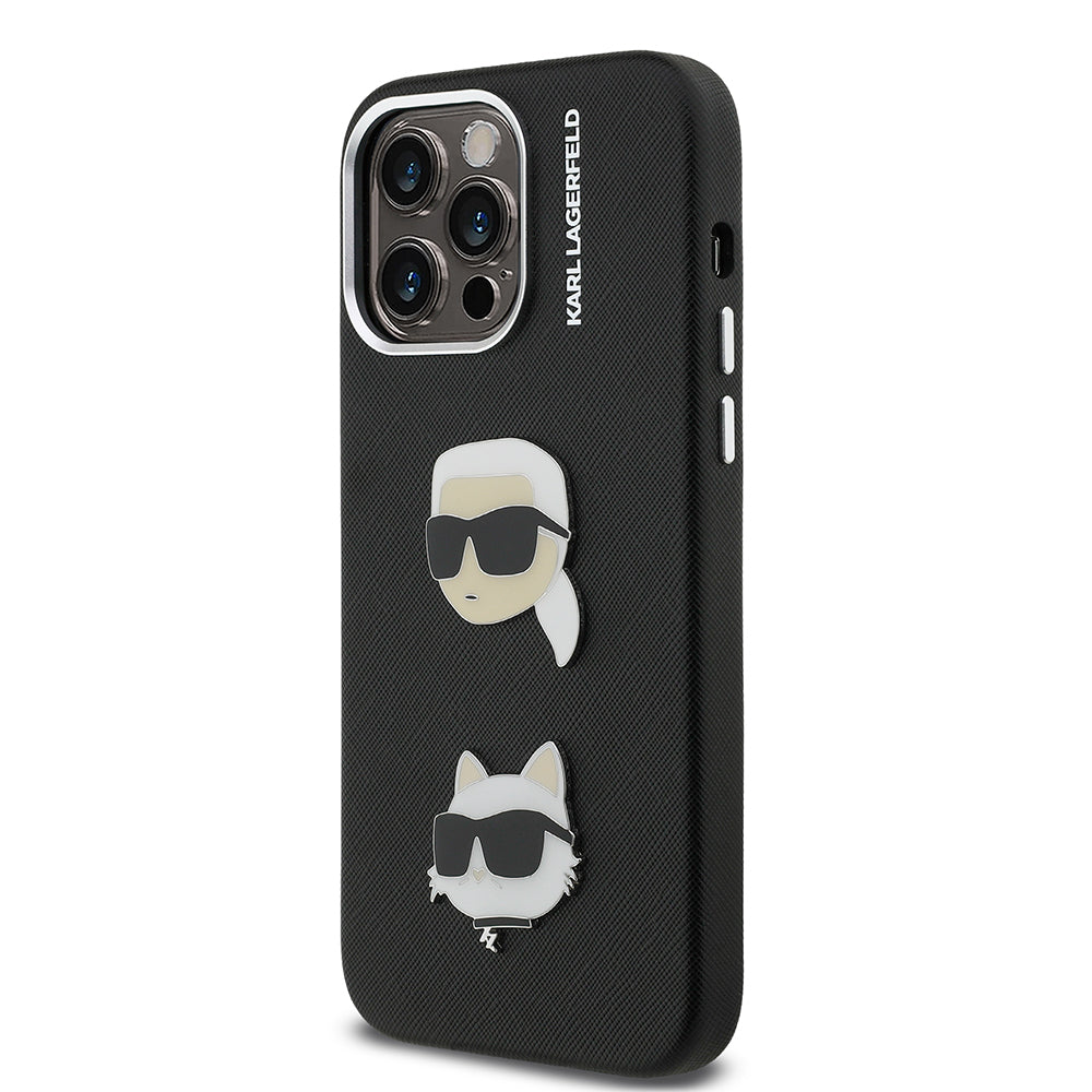iPhone 14 Pro Max Kılıf Karl Lagerfeld Orjinal Lisanslı K&C Heads Pin Kapak