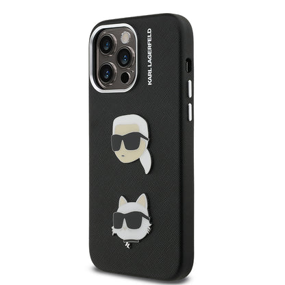iPhone 14 Pro Max Kılıf Karl Lagerfeld Orjinal Lisanslı K&C Heads Pin Kapak