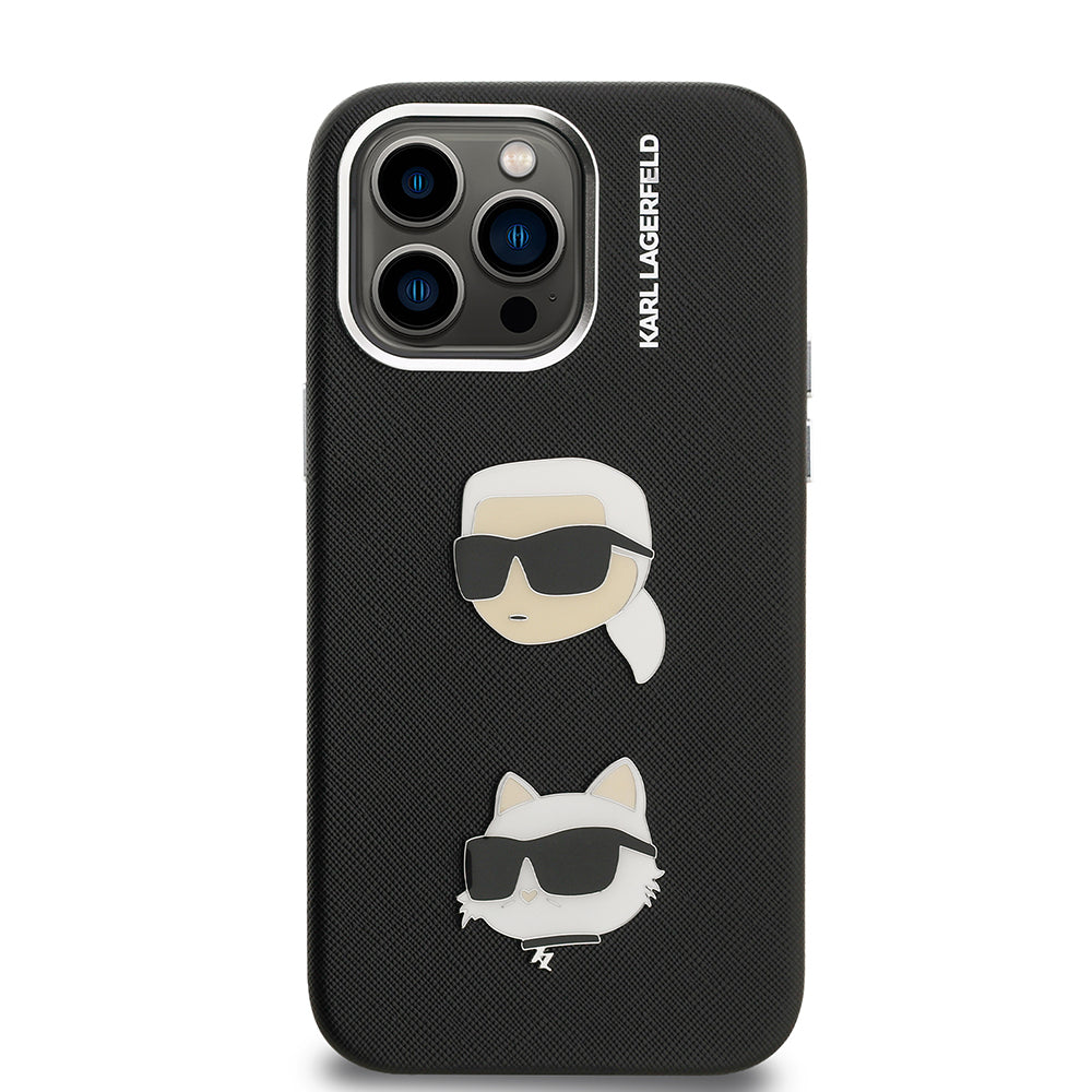 iPhone 14 Pro Max Kılıf Karl Lagerfeld Orjinal Lisanslı K&C Heads Pin Kapak