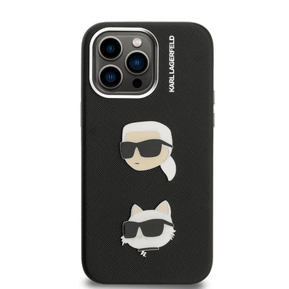 iPhone 14 Pro Max Kılıf Karl Lagerfeld Orjinal Lisanslı K&C Heads Pin Kapak