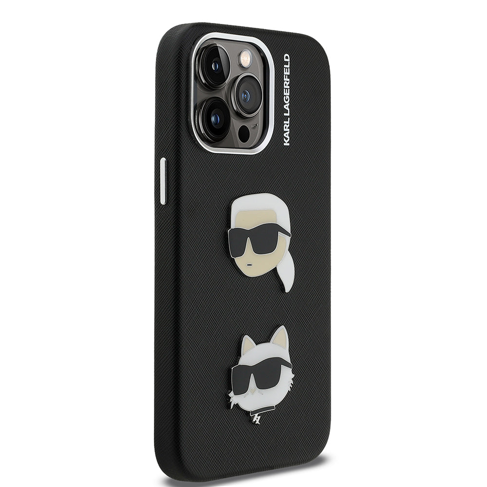 iPhone 14 Pro Max Kılıf Karl Lagerfeld Orjinal Lisanslı K&C Heads Pin Kapak