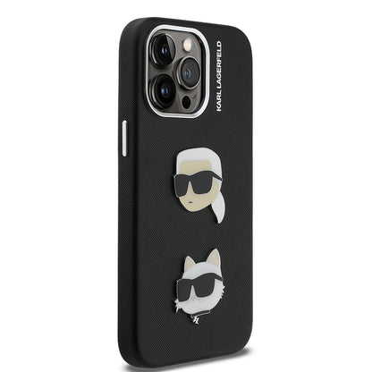 iPhone 14 Pro Max Kılıf Karl Lagerfeld Orjinal Lisanslı K&C Heads Pin Kapak