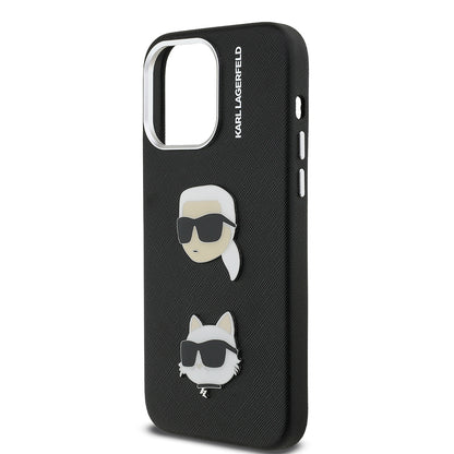 iPhone 14 Pro Max Kılıf Karl Lagerfeld Orjinal Lisanslı K&C Heads Pin Kapak