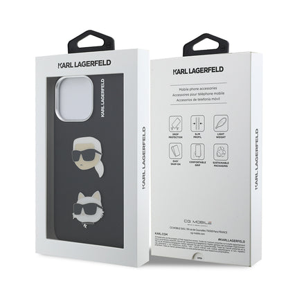 iPhone 14 Pro Max Kılıf Karl Lagerfeld Orjinal Lisanslı K&C Heads Pin Kapak