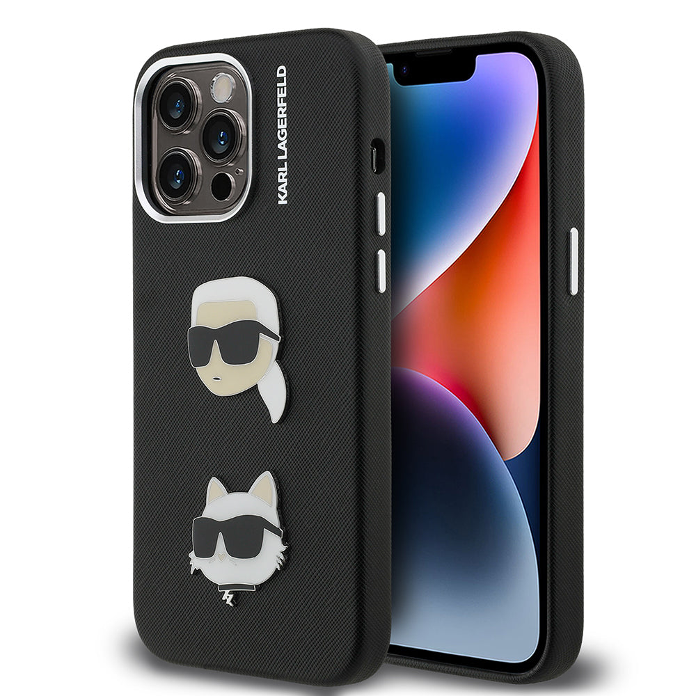 iPhone 14 Pro Max Kılıf Karl Lagerfeld Orjinal Lisanslı K&C Heads Pin Kapak