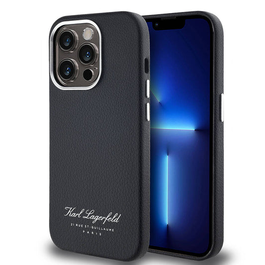 iPhone 14 Pro Max Kılıf Karl Lagerfeld Orjinal Lisanslı KL Yazılı Hotel Kapak