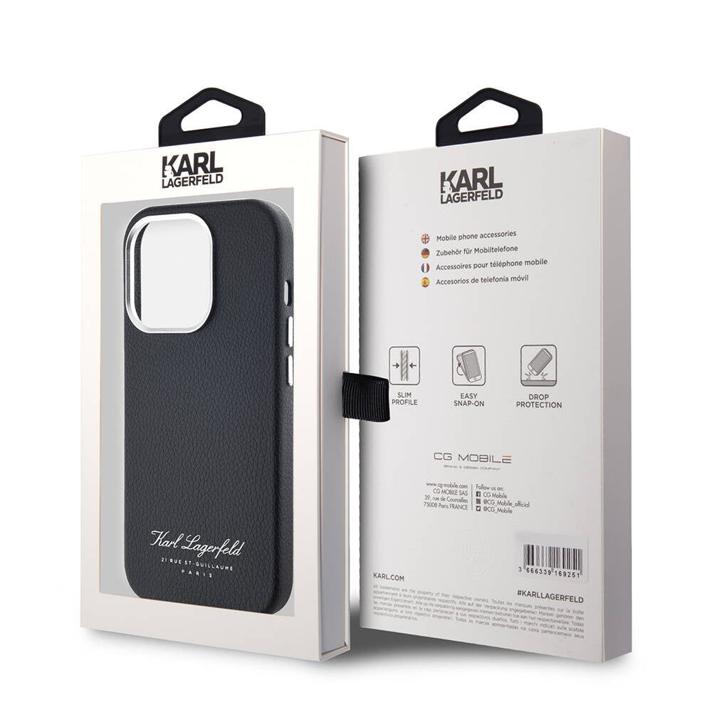 iPhone 14 Pro Max Kılıf Karl Lagerfeld Orjinal Lisanslı KL Yazılı Hotel Kapak