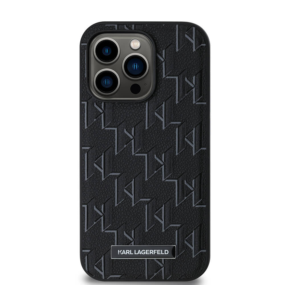 iPhone 14 Pro Max Kılıf Karl Lagerfeld Orjinal Lisanslı M-safe Şarj Özellikli KL Yazılı Hot Stamp Kapak