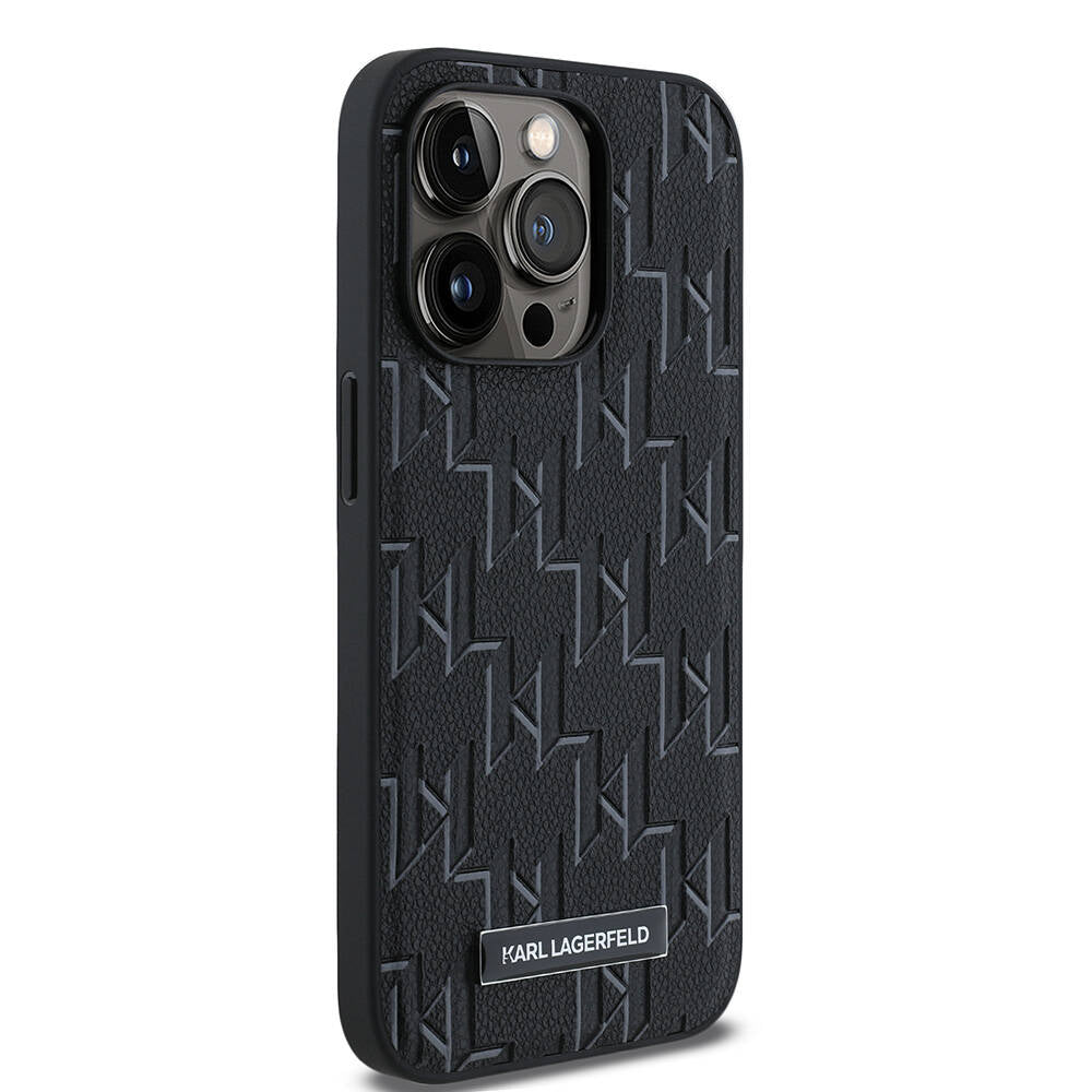 iPhone 14 Pro Max Kılıf Karl Lagerfeld Orjinal Lisanslı M-safe Şarj Özellikli KL Yazılı Hot Stamp Kapak