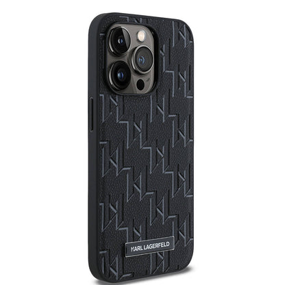 iPhone 14 Pro Max Kılıf Karl Lagerfeld Orjinal Lisanslı M-safe Şarj Özellikli KL Yazılı Hot Stamp Kapak