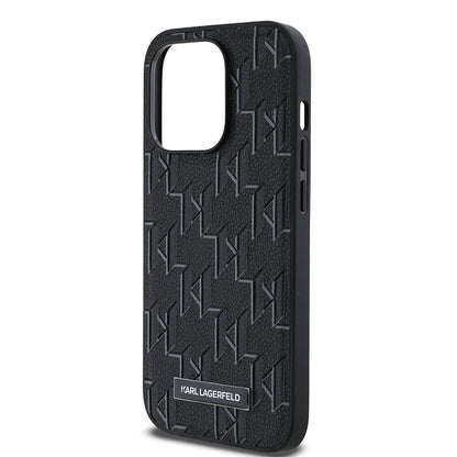 iPhone 14 Pro Max Kılıf Karl Lagerfeld Orjinal Lisanslı M-safe Şarj Özellikli KL Yazılı Hot Stamp Kapak