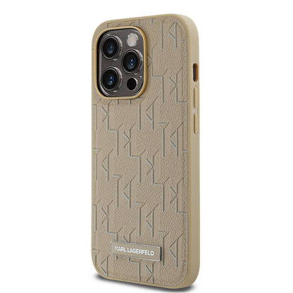 iPhone 14 Pro Max Kılıf Karl Lagerfeld Orjinal Lisanslı M-safe Şarj Özellikli KL Yazılı Hot Stamp Kapak