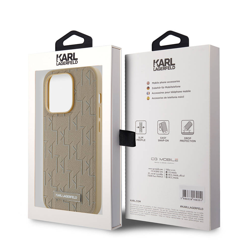iPhone 14 Pro Max Kılıf Karl Lagerfeld Orjinal Lisanslı M-safe Şarj Özellikli KL Yazılı Hot Stamp Kapak
