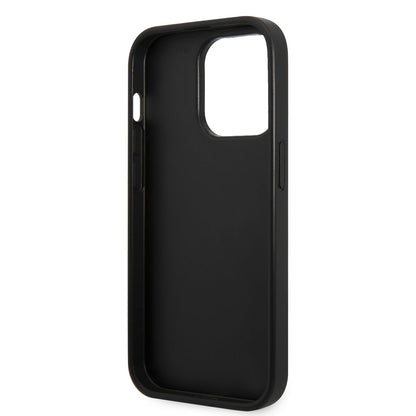 iPhone 14 Pro Max Kılıf Karl Lagerfeld PU Suni Deri Logolu Dizayn Kapak