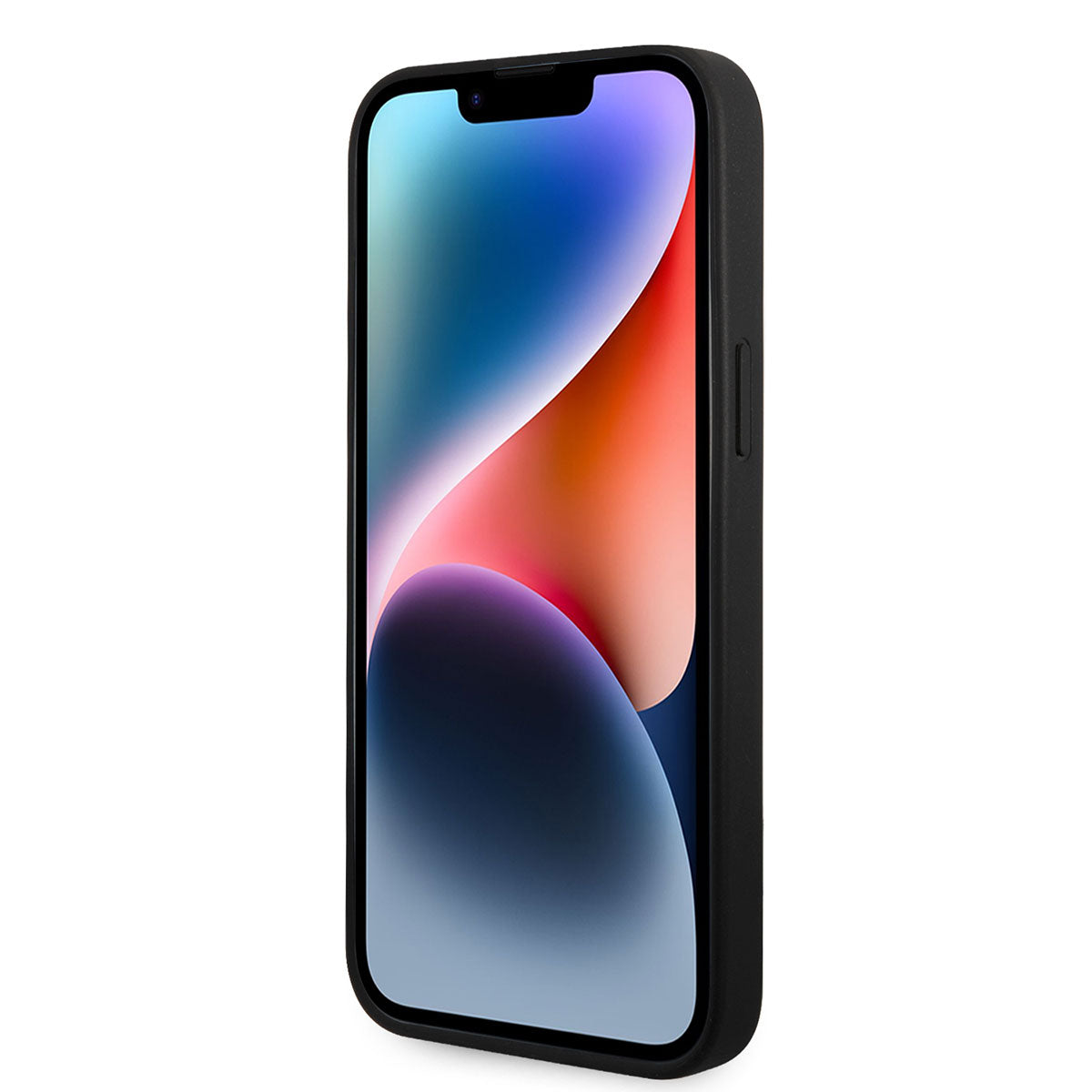 iPhone 14 Pro Max Kılıf Karl Lagerfeld PU Suni Deri Şerit Dizayn Kapak