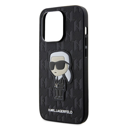 iPhone 14 Pro Max Kılıf Karl Lagerfeld Saffiano Deri Karl Dizayn Kapak
